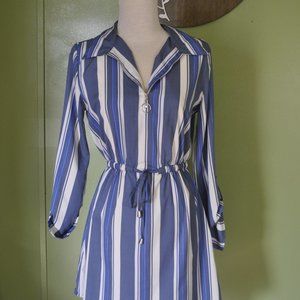 Cute White and blue stripped Dress